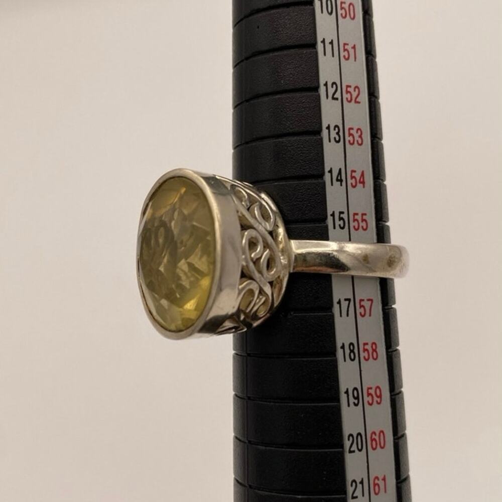 Citrine Sterling Silver 925 Statement Ring
